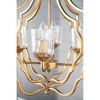 VYNXARIA 4 - Light Antique Gold Open - Frame Metal Ceiling Lights, Sculptural Hanging Chandelier with Adjustable Chain - 3 of 4