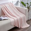 Cotton Cable Knit Twin Blanket, Super Soft Warm Knitted Blanket, 60x80 Inches, Dark Green - NTBAY - 4 of 4