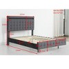 Streamdale Queen Platform Bed Frame with LED Headboard and Upholstery - 4 of 4