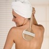 Unique Bargains Long Handle Bath Brush 16.73" Length Beige 1 Set - 2 of 4