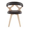 Vynxaria Gardenia Mid-Century Modern Swivel Dining/Accent Chair in Walnut & Orange - 2 of 4