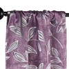 Modern Bohemian Leaves Room Darkening Semi-Blackout Curtains, Set of 2 by Blue Nile Mills - 2 of 4