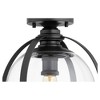 Quorum Lighting Meridian 1 - Light Flush Mount in  Noir - 3 of 4