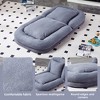 LIVAREEmlen Folding Sofa with 5 Adjustable Positions Plush Floor Lounge Chair for Gaming, Meditation, and Relaxation - 4 of 4