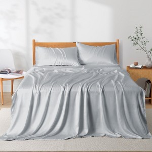 Peace Nest Silky Smooth Soft Tencel Lyocell Sheet Set Solid Color - 1 of 4