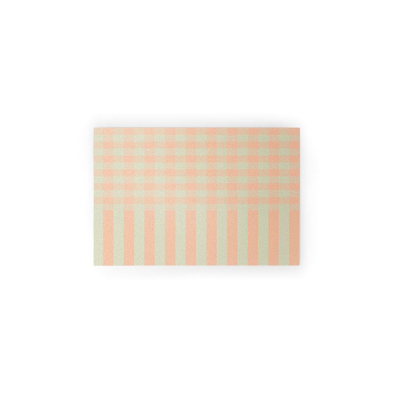 Mirimo Peach and Pistache Gingham Looped Vinyl Welcome Mat - Society6, 1 of 6