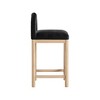 Meridian Furniture,Conrad Black Velvet Counter Stool - 4 of 4