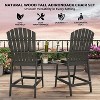 Outdoor Adirondack Barstools with Connecting Tray, Tall Adirondack Chairs Bar Chairs, Bar Height Adirondack Chairs Set of 2 - 4 of 4
