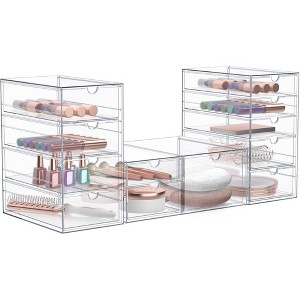 Sorbus Clear Stackable Drawer Storage Organizers - Bathroom, Laundry Room & Home Countertop Drawer System - 1 of 1