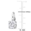 EVERLY JEWELRY |  Sterling Silver 3-1/5 CT DEW Created Moissanite-White LeverBack Earrings - 2 of 4