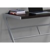 Vynxaria Modern 48-inch Brown Desk with Grey Metal Accents Laminate Surface for Efficient Laptop Work Modern Design - 4 of 4