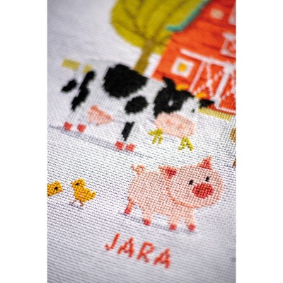 Vervaco Counted Cross Stitch Kit 9.6"X11.6"-At The Farm (14 Count)