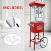 KTMBDW Popcorn Machine with Cart, Wheels & 12 Oz Kettle Makes Up to 4 Gallons, Popcorn Maker w/Stainless Steel Scoop for Commercial Home Theater, Red - 4 of 4