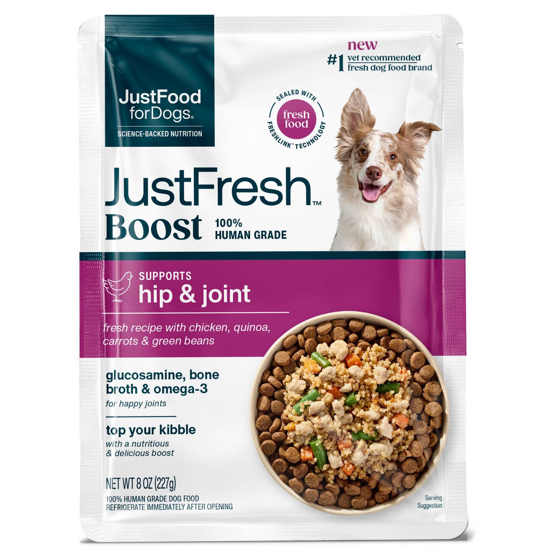 JustFoodForDogs Boost Hip and Joint Chicken Flavor Wet Dog Food - 8oz