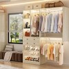 Besiost Closet System with Wooden Drawers and Two Hanging Rods - 2 of 4