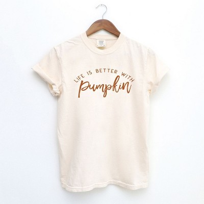 Simply Sage Market Women's Life Is Better With Pumpkins Short Sleeve Garment Dyed Tee