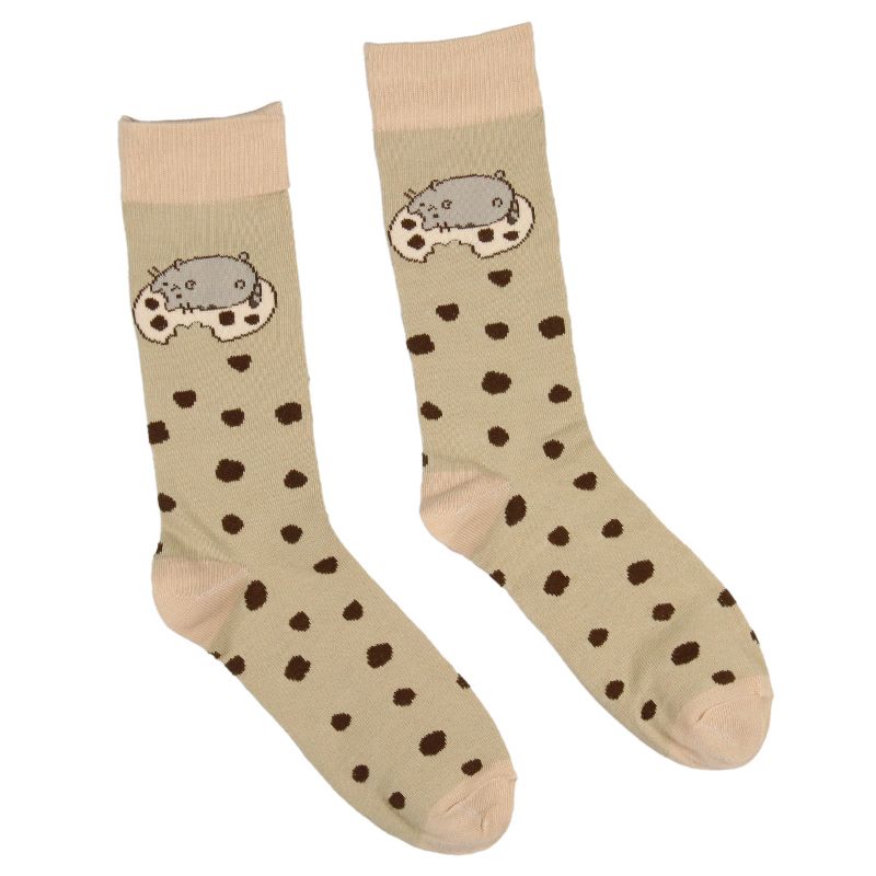 Pusheen The Cat Yummy Snacks Crew Socks Size 5-9 - 2 Pair Multicoloured, 3 of 4