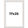 PosterPalooza | Sculpted White Picture Frame - UV Acrylic, Foam Board Backing, Hanging Hardware - 2 of 4