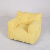 Dsvimoy Accent Chair Bean Bag Sofa with Tufted Soft Filling and Pocket for Cozy Living Spaces, Yellow, 17.7"*15.8"*14.6" - 2 of 4