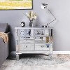 VINGLI Mirrored Dresser for Bedroom with 6 Storage Drawer Modern Chest of Drawers, Silver - 2 of 4