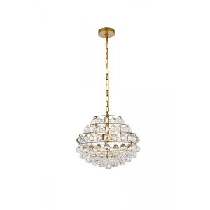 Elegant Lighting Savannah 16 inch pendant in brass - 1 of 4