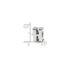 Black Bow Jewelry Sterling Silver Letter H Polished Bead Charm, 10mm - 2 of 3