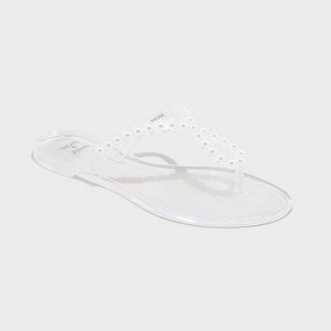 Women's Luella Rhinestone Jelly Thong Sandals - Shade & Shore™ - 1 of 4