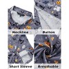 BLUEMING Mens Button Down Shirts Short Sleeve Halloween Graphic Tops Casual Shirt Palm Beach Shirts - 4 of 4