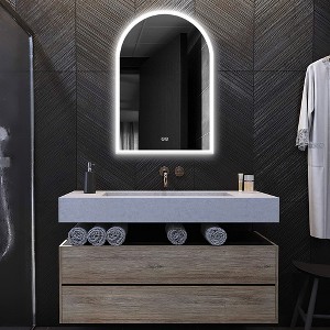 Dovelina Arched Bathroom Vanity Mirror LED Mirror with Defog - 1 of 4