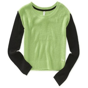 Aeropostale Womens Colorblocked Sleeve Crew Knit Sweater - 1 of 1
