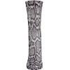 Memoi Women's Faux Snakeskin Print Fishnet Textured Crew Sock Black One Size - 4 of 4
