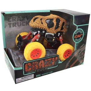 Crazy Truck Dinosaur Monster Truck 4.5" Skull Toy Car w/ Stunts for Kids 3+ - 1 of 4