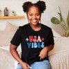 Simply Sage Market Women's USA Vibes Bubble Short Sleeve Graphic Tee - 2 of 4