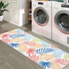 Modern Throw Rugs Botanical Area Rug Machine Washable Rug Stain Resistant Easy Cleaning Area Rug Low Pile Floor Cover Folding Carpet For Home Decor - 2 of 4