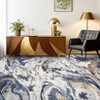 Washable Modern Printed Rug Non Slip Low Pile Rug Soft Contemporary Throw Floor Cover Foldable Indoor Carpet for Living Room Bedroom Playroom - 3 of 4