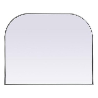 Elegant Lighting Metal Frame Arch Mirror 42x34 Inch in Silver