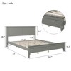 NicBex Queen/Full/King Size Modern Solid Wood Bed Frame with Headboard for Adults/Boys/Girls - 3 of 4