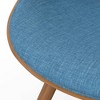 WyndenHall Malone Bentwood Dining Chair with Wood Back Blue: Upholstered Linen, Plywood Frame, Foam Fill - image 2 of 4