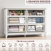 6 Drawers Dresser for Bedroom, 47" Wide Dresser with Storage Freestanding, Wooden Closet Storage Chest for Living Room, Bedroom - 4 of 4