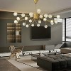 BAOURE Modern Sputnik Chandelier 18 Light, 47 in Mid Century Gold Ceiling Light Fixture with Crystal Globe Shade for Dining Room Kitchen Living Room - 3 of 4