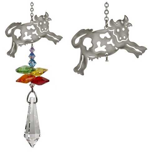 Woodstock Wind Chimes Woodstock Rainbow Makers Collection, Crystal Fantasy, 4.5'' Cow Crystal Suncatcher CFCO - image 1 of 4