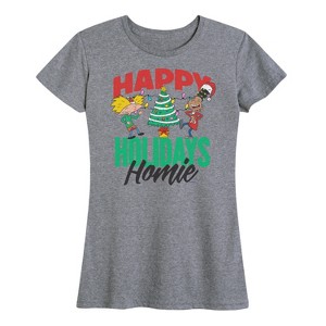 Women's - Hey Arnold! - Holiday Homies Short Sleeve Graphic T-Shirt - 1 of 4