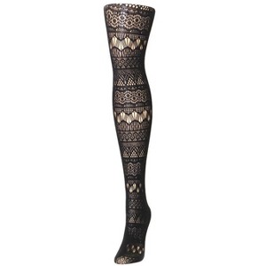Memoi Women's Chic Infinity Nylon Net Tights - 1 of 3