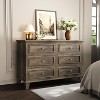 Dresser for Bedroom with 6 Drawer,Double Dresser TV Stand with Vintage Handle - 2 of 4