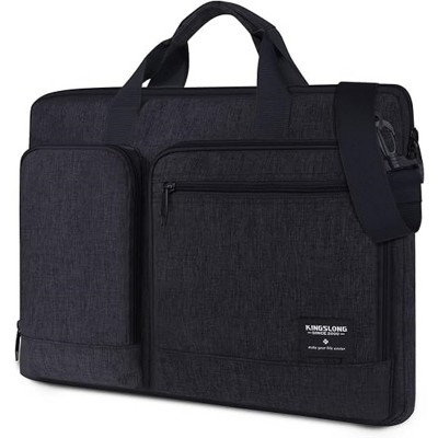 Acoinel 17 Inch Computer Messenger Bag with Strap for Men, Black