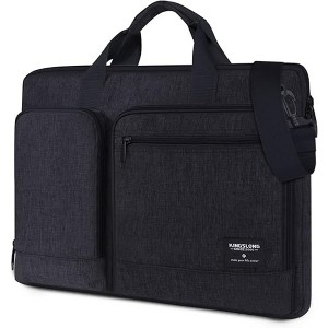 Acoinel 17 Inch Computer Messenger Bag with Strap for Men, Black - 1 of 4