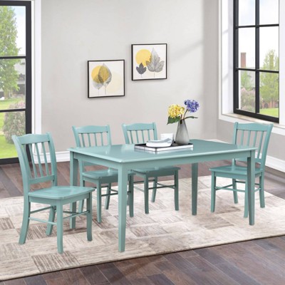 Boraam 5pc Colorado Dining Set Aspen Valley: Farmhouse Style, Wood ...