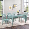 Boraam 5pc Colorado Dining Set Aspen Valley: Farmhouse Style, Wood Frame, Non-Extension Rectangular Table - 2 of 4