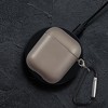 Insten Case Compatible with AirPods 1 & 2 - Translucent Matte Protective Skin Cover with Keychain, Gray - 4 of 4