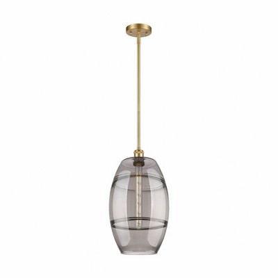 Vaz - 1 Light Stem Hung Mini Pendant In Industrial Style-18.5 Inches Tall and 10 Inches Wide